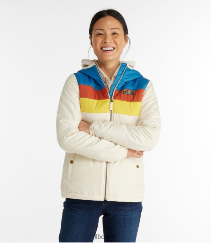 L.L.Bean vrouwen klassiek berg pufferjack met capuchon marineblauw/natuur bovenkleding VT0643628 - Image 2