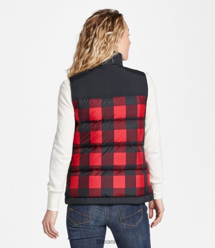 L.L.Bean vrouwen Klassiek bergdonsvest rijke rode buffelplaid bovenkleding VT064931 - Image 3