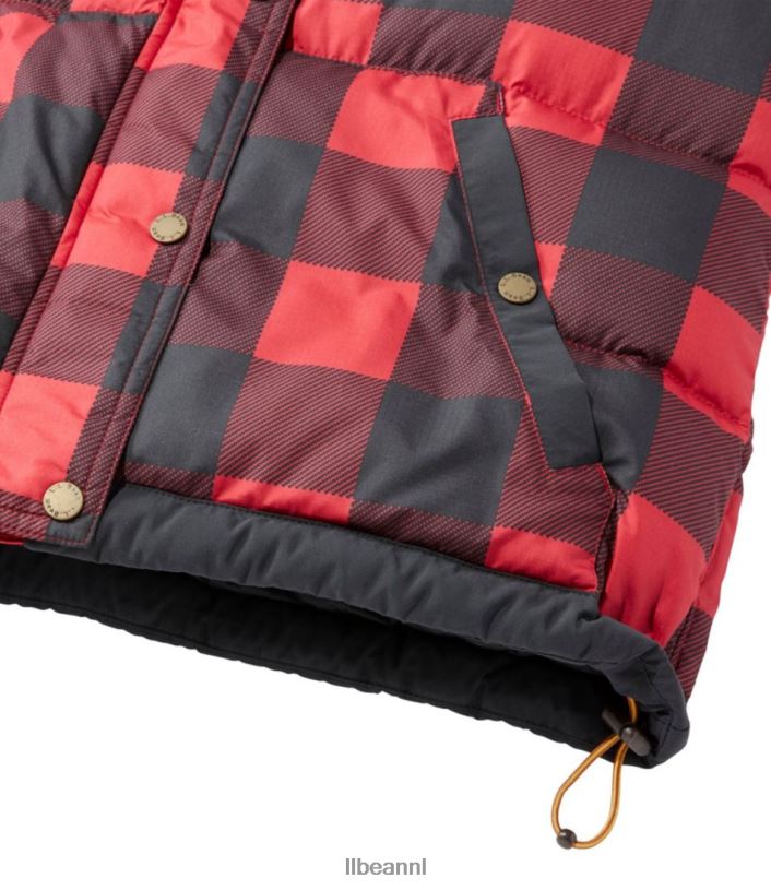 L.L.Bean vrouwen Klassiek bergdonsvest rijke rode buffelplaid bovenkleding VT064931 - Image 6