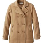 L.L.Bean vrouwen klassieke lamswollen peacoat kameel bovenkleding VT064886