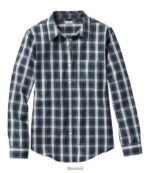 L.L.Bean vrouwen kreukvrij pinpoint oxford overhemd jurk gordon kleding VT0644588
