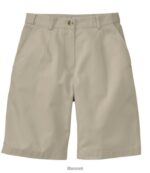L.L.Bean vrouwen kreukvrije shorts aan de zijkant khaki kleding VT06461