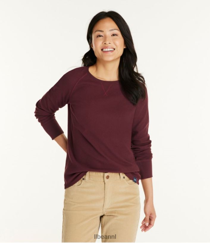 L.L.Bean vrouwen krimpvrij mini-wafel T-shirt natuurlijk kleding VT0646607 - Image 2