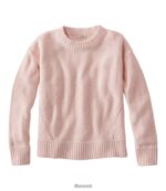 L.L.Bean vrouwen linnen/katoenen trui bleekroze kleding VT0643220