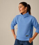 L.L.Bean vrouwen luchtlicht trui malibu blauwe heide kleding VT0646592 - Image 6