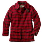 L.L.Bean vrouwen Maine gids wollen parka rood/zwarte plaid bovenkleding VT064940