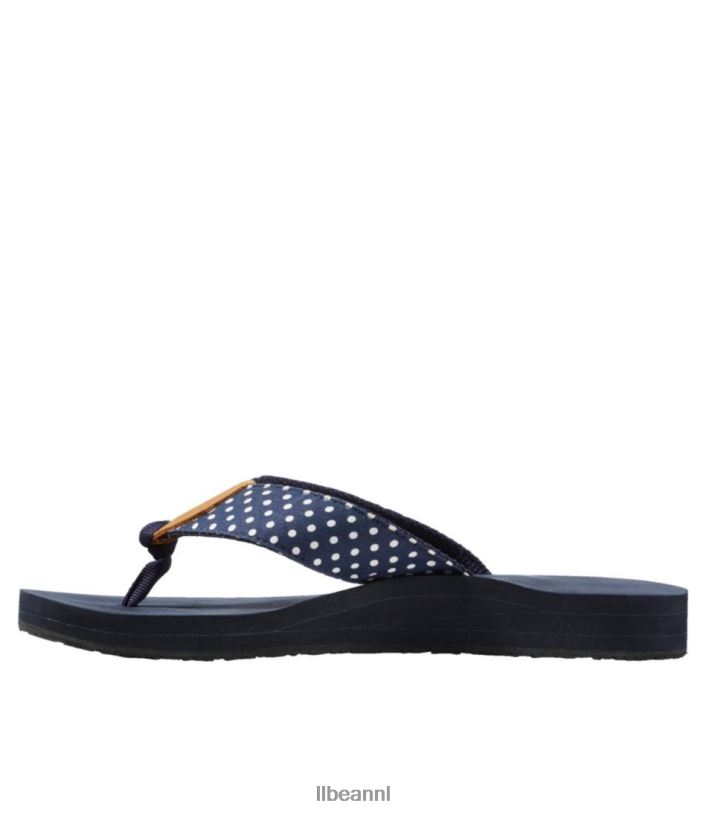 L.L.Bean vrouwen Maine Isle-slippers donkerste marine/witte stip schoenen VT0645167 - Image 2
