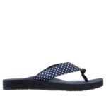L.L.Bean vrouwen Maine Isle-slippers donkerste marine/witte stip schoenen VT0645167