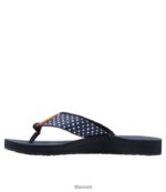 L.L.Bean vrouwen Maine Isle-slippers marineblauwe gingham schoenen VT0643730 - Image 2