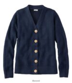 L.L.Bean vrouwen mandgeweven trui klassieke marine kleding VT064703