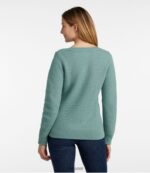 L.L.Bean vrouwen mandgeweven trui maanlicht blauw kleding VT0644822 - Image 3