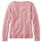 L.L.Bean vrouwen mandgeweven trui rozen wassen kleding VT0646550