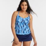 L.L.Bean vrouwen nieuwe stromingen badkleding donkerste marineblauwe vlekcamouflage kleding VT0645866