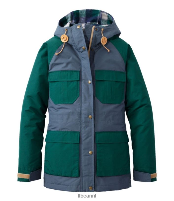 L.L.Bean vrouwen originele baxter staatsparka '82 stormblauw/zwart bosgroen bovenkleding VT0643688 - Image 1