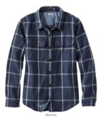 L.L.Bean vrouwen Overhemd uit 1912 echt blauw kleding VT0645704