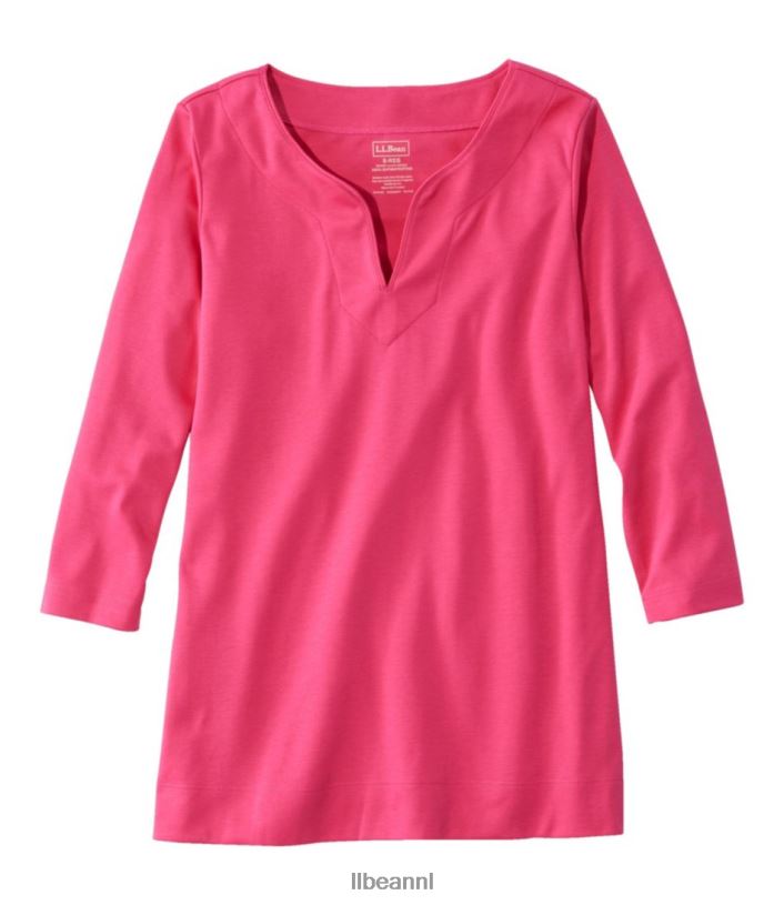 l_l_bean_vrouwen_pima_katoenen_tuniek_azalea_kleding_vt0646400.jpg L.L.Bean vrouwen Pima katoenen tuniek azalea kleding VT0646400 - Image 1