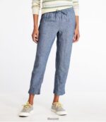 L.L.Bean vrouwen premium linnen luchtige pull-on enkelbroek klassieke marine kleding VT06488 - Image 2