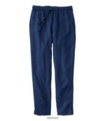 L.L.Bean vrouwen premium linnen luchtige pull-on enkelbroek klassieke marine kleding VT06488