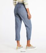 L.L.Bean vrouwen premium linnen luchtige pull-on enkelbroek klassieke marine kleding VT06488 - Image 3