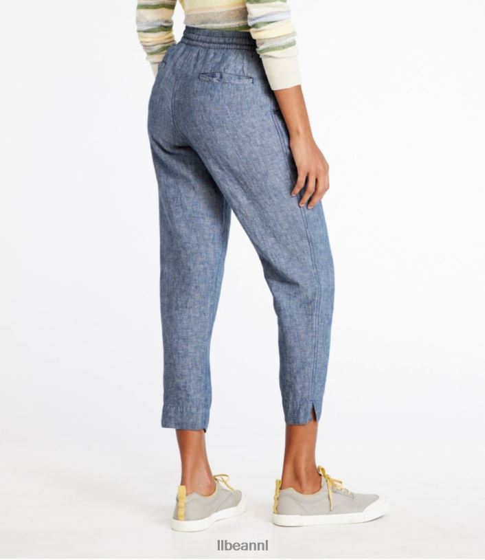 L.L.Bean vrouwen premium linnen luchtige pull-on enkelbroek klassieke marine kleding VT06488 - Image 3