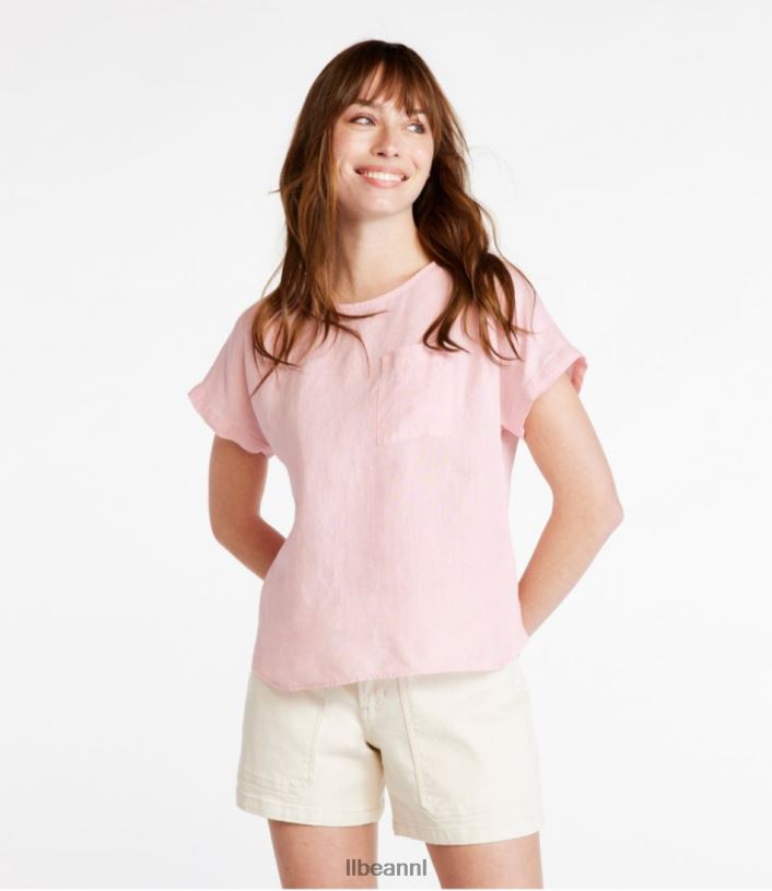 L.L.Bean vrouwen premium wasbaar linnen overhemd iris paars kleding VT064235 - Image 2