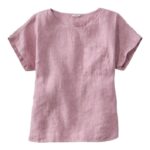 L.L.Bean vrouwen premium wasbaar linnen overhemd iris paars kleding VT064235