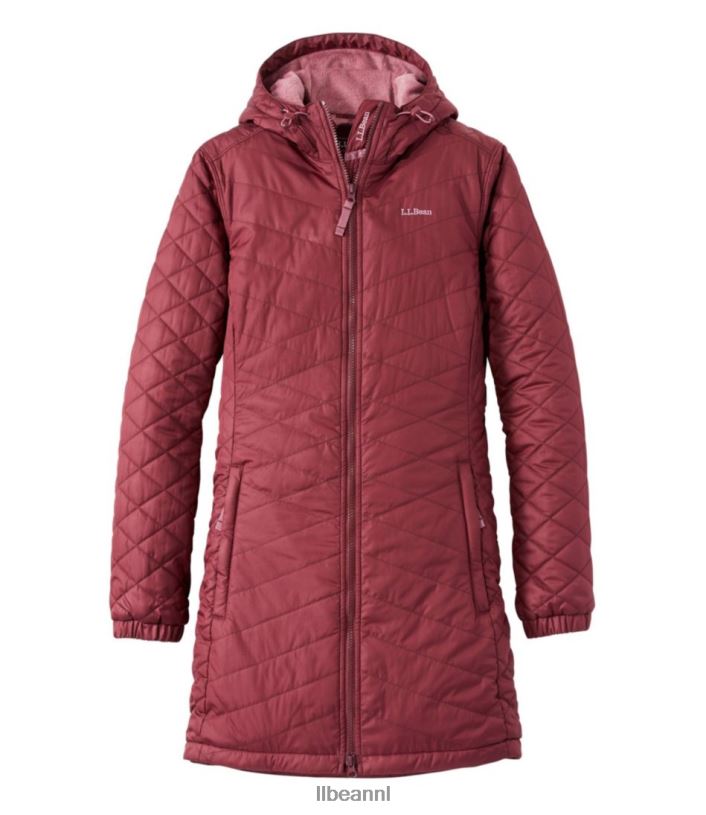 L.L.Bean vrouwen Primaloft-jas met fleecevoering bordeaux bovenkleding VT064841 - Image 1