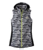 L.L.Bean vrouwen primaloft packaway lang vest koolstof camouflage bovenkleding VT064901