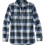 L.L.Bean vrouwen Schots geruit flanellen overhemd vintage tartan kleding VT0644633