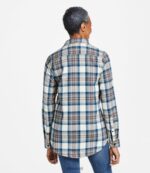 L.L.Bean vrouwen Schots geruit flanellen overhemd zwart horloge kleding VT0646448 - Image 3