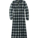 L.L.Bean vrouwen Schotse geruite flanellen nachtjapon jurk gordon kleding VT0644903