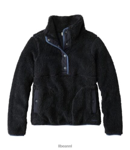 L.L.Bean vrouwen sherpafleece trui zwart kleding VT0646601