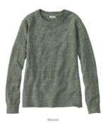L.L.Bean vrouwen slub trui van biologisch katoen zee groen kleding VT0645782