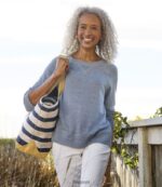 L.L.Bean vrouwen slub trui van biologisch katoen zee groen kleding VT0645782 - Image 5