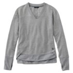 L.L.Bean vrouwen Softflex trui met V-hals grijze heide kleding VT0644813