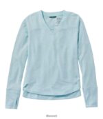 L.L.Bean vrouwen Softflex trui met V-hals koele zeeblauwe heide kleding VT064331