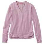 L.L.Bean vrouwen Softflex trui met V-hals lichtpaarse heide kleding VT0646544