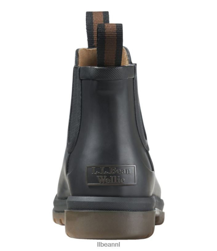 L.L.Bean vrouwen stoere wellie chelsea boots kelp groen/zwart schoenen VT0645185 - Image 3