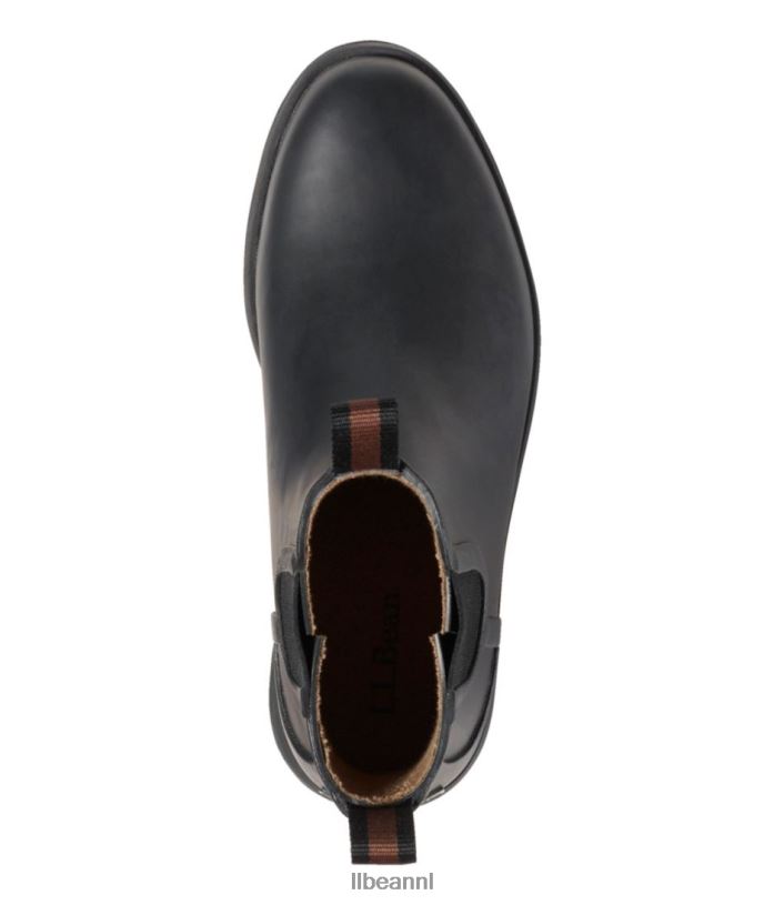 L.L.Bean vrouwen stoere wellie chelsea boots kelp groen/zwart schoenen VT0645185 - Image 4