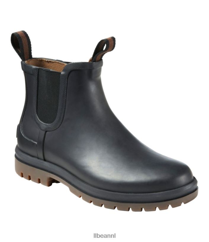 L.L.Bean vrouwen stoere wellie chelsea boots kelp groen/zwart schoenen VT0645185 - Image 6