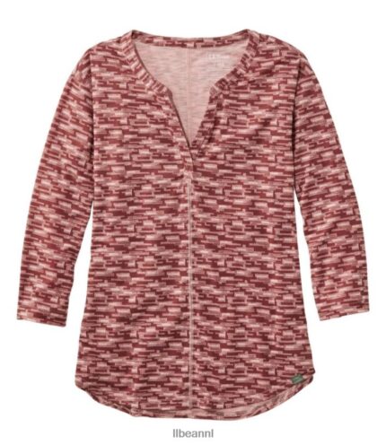L.L.Bean vrouwen stroomzijde tee blozen geostreep kleding VT0644615
