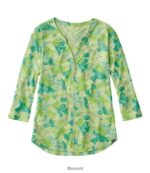 L.L.Bean vrouwen stroomzijde tee citrusgroene camouflage kleding VT0647285