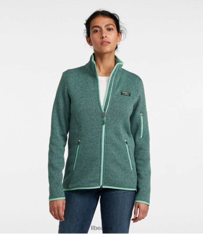 L.L.Bean vrouwen sweaterfleece jack met volledige ritssluiting arctisch blauw bovenkleding VT0643589 - Image 2