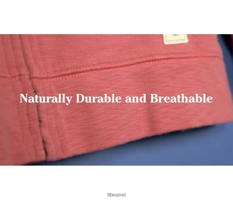L.L.Bean vrouwen Sweatshirt met capuchon van biologisch katoen rustiek blauw kleding VT06455 - Image 6