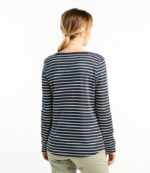L.L.Bean vrouwen T-shirt in de vorm van pima-katoen guldenroede/zeildoek kleding VT06425 - Image 3