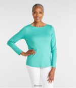 L.L.Bean vrouwen T-shirt in de vorm van pima-katoen wit kleding VT0645842 - Image 2