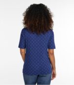 L.L.Bean vrouwen T-shirt met juwelenhals zeildoek medaillon stip kleding VT0644645 - Image 3