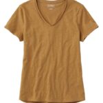L.L.Bean vrouwen T-shirt van biologisch katoen licht zadel kleding VT0645689