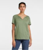L.L.Bean vrouwen T-shirt van biologisch katoen vervaagde aubergine kleding VT064283 - Image 2
