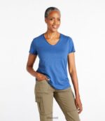 L.L.Bean vrouwen T-shirt van biologisch katoen vervaagde aubergine kleding VT0642977 - Image 2
